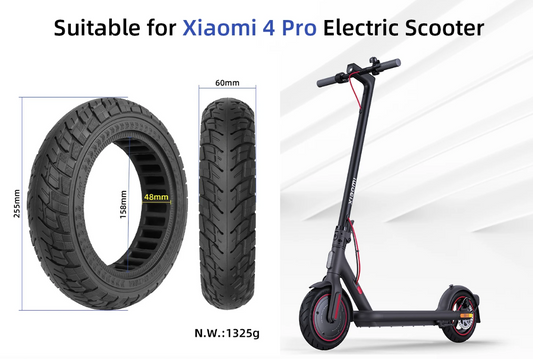 60/70-7.0(10x2.5) solid tire (xiaomi pro 4/inmotion s1)