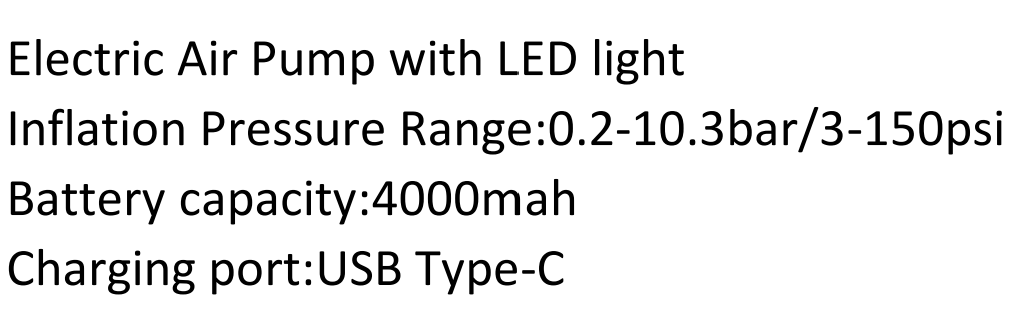 Electric Air Pump with LED light